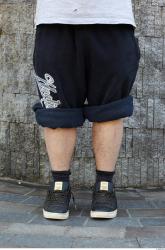 Leg Man White Sports Shorts Overweight